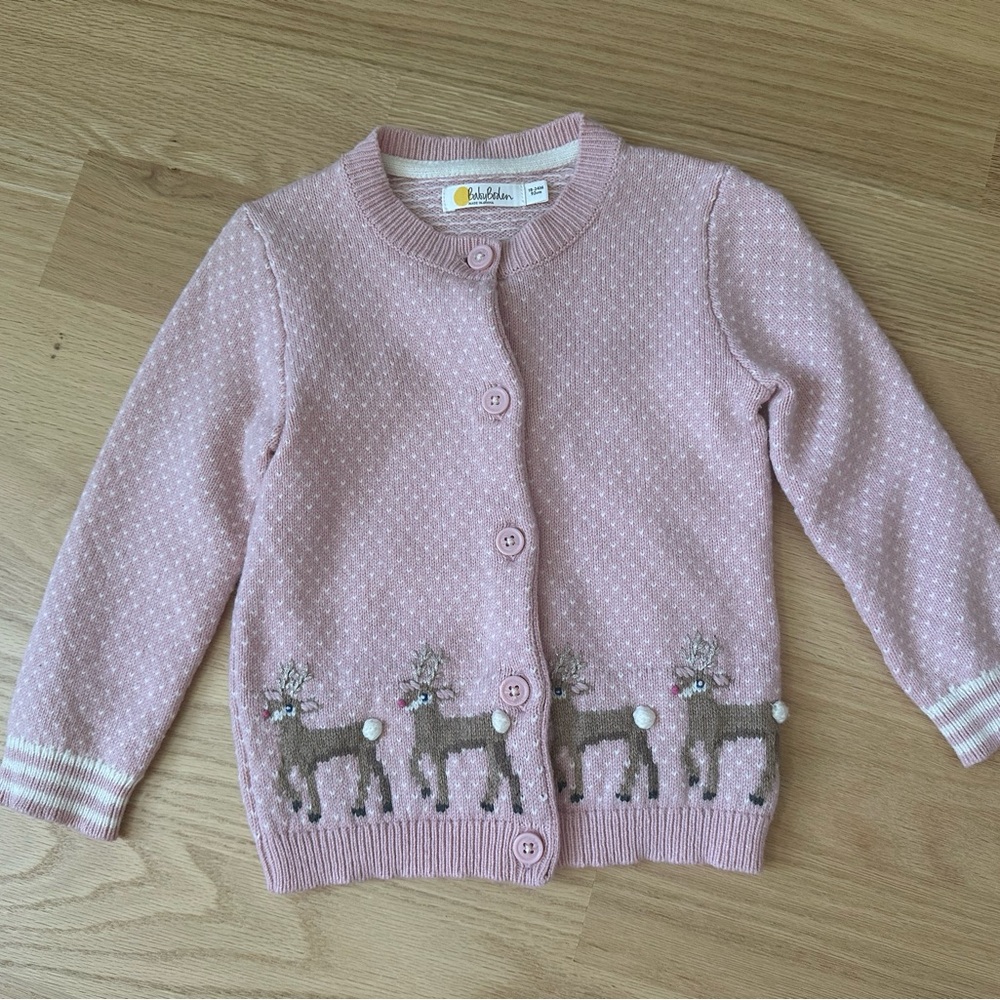 Baby Boden reindeer cardigan 18-24 months